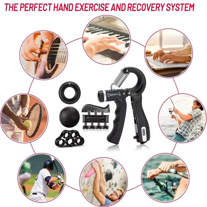 5-60Kg Adjustable Heavy Hand Gripper Fitness Hand Exerciser Grip Wrist Training Finger Gripper Hand Strengthener